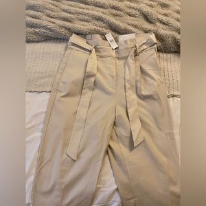 New with tags, high wasted ann Taylor tan work pants, size 8
